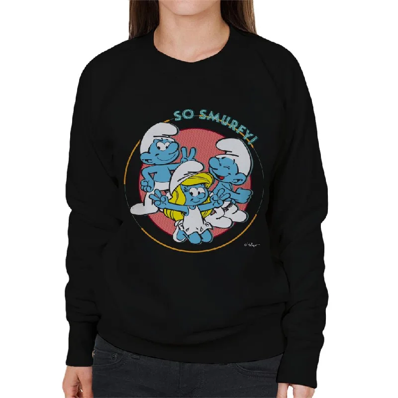 The Smurfs So Smurfy Women's Sweatshirt Hoodie with Oversized Fit Loose Comfortable