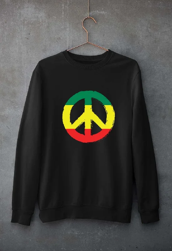 Bob Marley Peace Unisex Sweatshirt for Men/Women Hoodie with Mock Neck Collared Structured