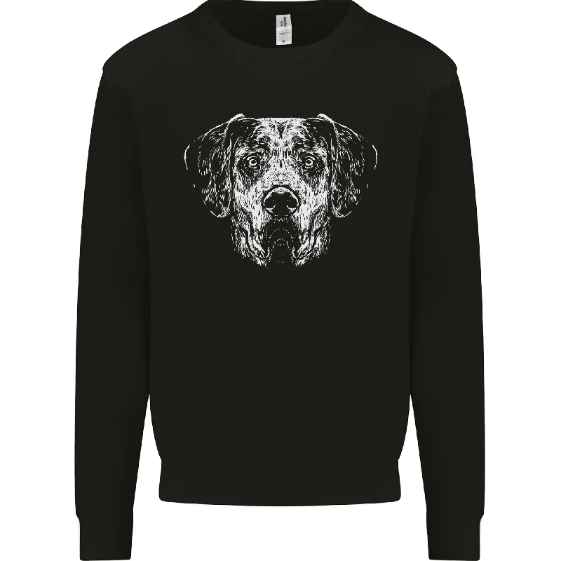A Great Dane Dog Mens Sweatshirt Jumper Hoodie with Ribbed Hem Stretchable Secure
