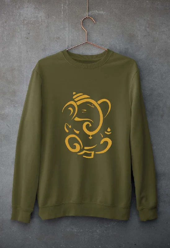 Ganpati JI(Ganesh) Unisex Sweatshirt for Men/Women Hoodie with V-Neck Classic Versatile