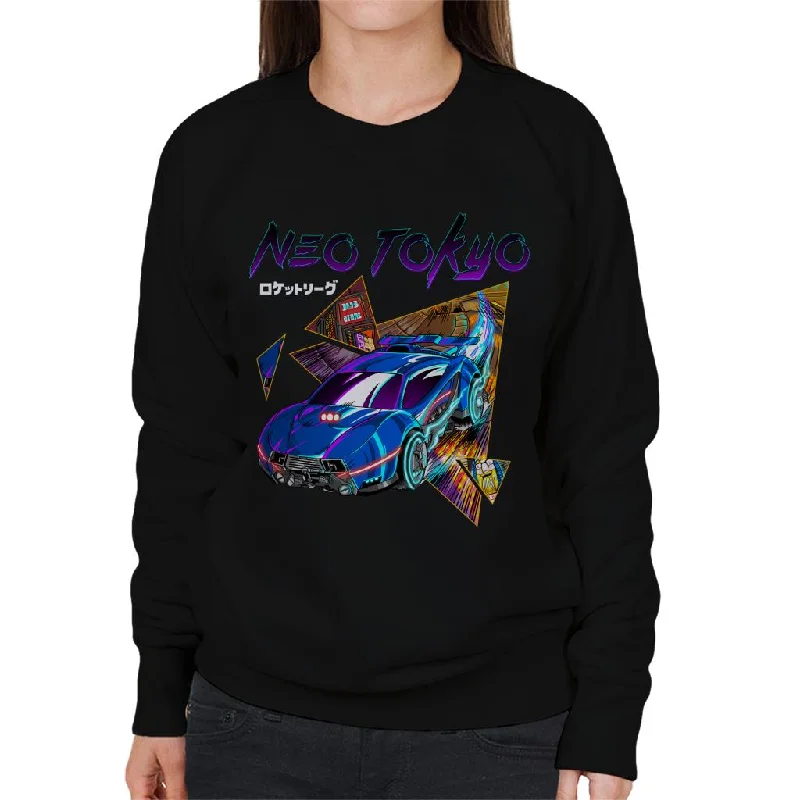 Rocket League Masamune Neo Tokyo Women's Sweatshirt Hoodie with Ribbed Hem Stretchable Secure