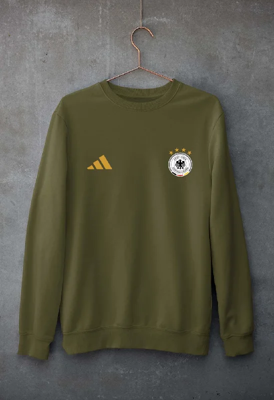 Germany Football Unisex Sweatshirt for Men/Women Hoodie with Stripes Bold Sporty