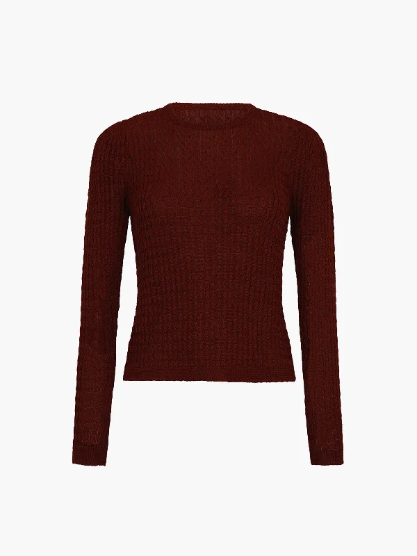 Festejo Sweater | Brown Tailored Straight A-Line