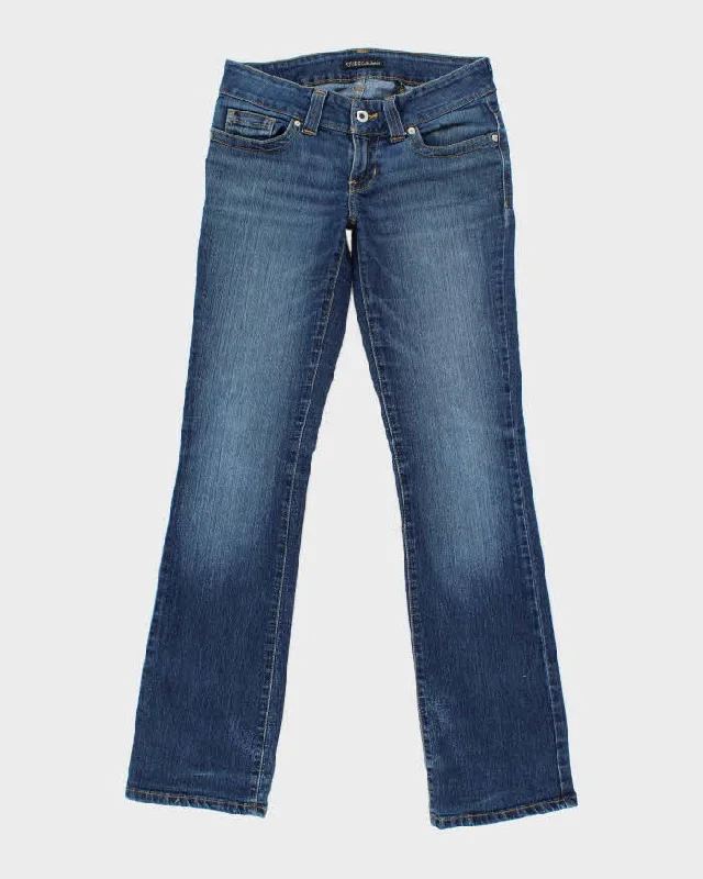Vintage Y2K Women's Guess Dark Wash Flared Jeans - W28 L31 Stylish High-Rise Mom Jeans