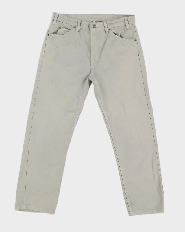 Vintage 80s Levi's White Tab Khaki 505 Denim Jeans - W34 L28 Trendy Classic Fit Jeans Vintage 80s Levi's White Tab Khaki 505 Denim Jeans - W34 L28 Trendy Classic Fit Jeans