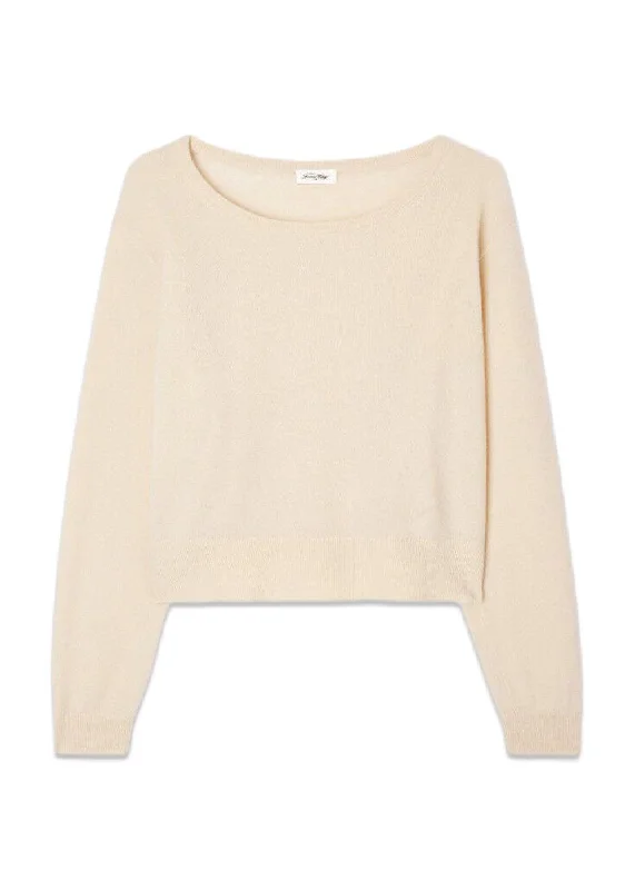 Raxow Jumper - Naturel Collared Crew Neck Turtle Neck