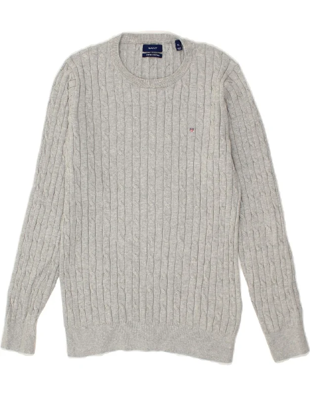 GANT Womens Crew Neck Jumper Sweater UK 18 XL Grey Cotton Jersey Fabric Tulle Fabric Batik Fabric GANT Womens Crew Neck Jumper Sweater UK 18 XL Grey Cotton Jersey Fabric Tulle Fabric Batik Fabric