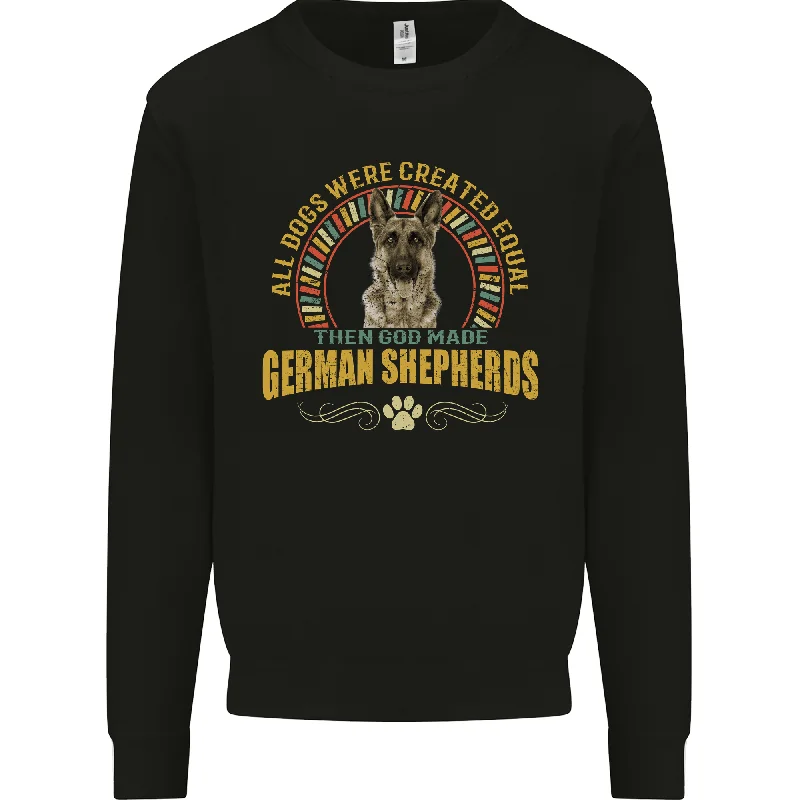 A German Shepherd Dog Mens Sweatshirt Jumper Hoodie with Thumb Holes Functional Cozy