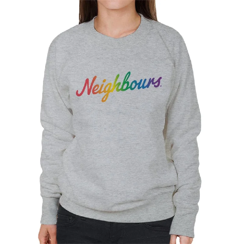 Neighbours Pride Logo Women's Sweatshirt Hoodie with Metallic Shiny Futuristic