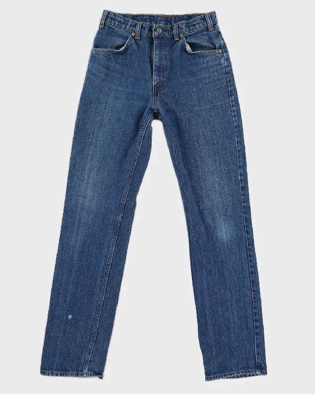 Vintage 80s Levi's Orange Tab 501 Dark Wash Denim Jeans - W26 L34 Fashionable Frayed Hem Denim Vintage 80s Levi's Orange Tab 501 Dark Wash Denim Jeans - W26 L34 Fashionable Frayed Hem Denim