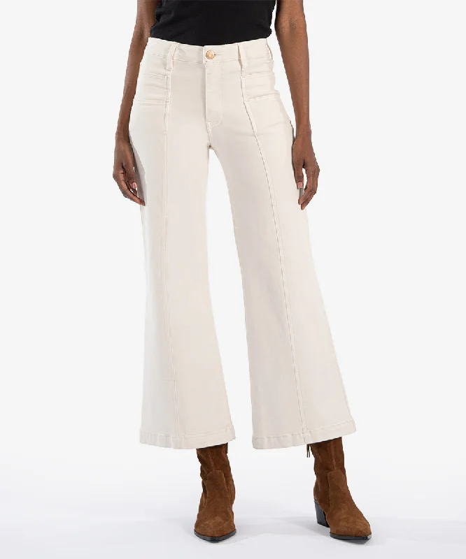 MEG HIGH RISE WIDE LEG DOUBLE FRONT POCKETS JEAN Casual Loose Fit Jeans