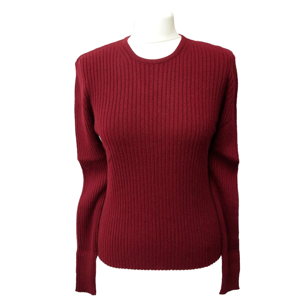 Cashmere Ribbed Round Neck Jumper Embroidered Appliqued Beaded