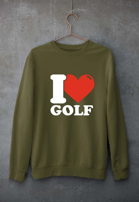 I Love Golf Unisex Sweatshirt for Men/Women Hoodie with Oversized Fit Loose Comfortable