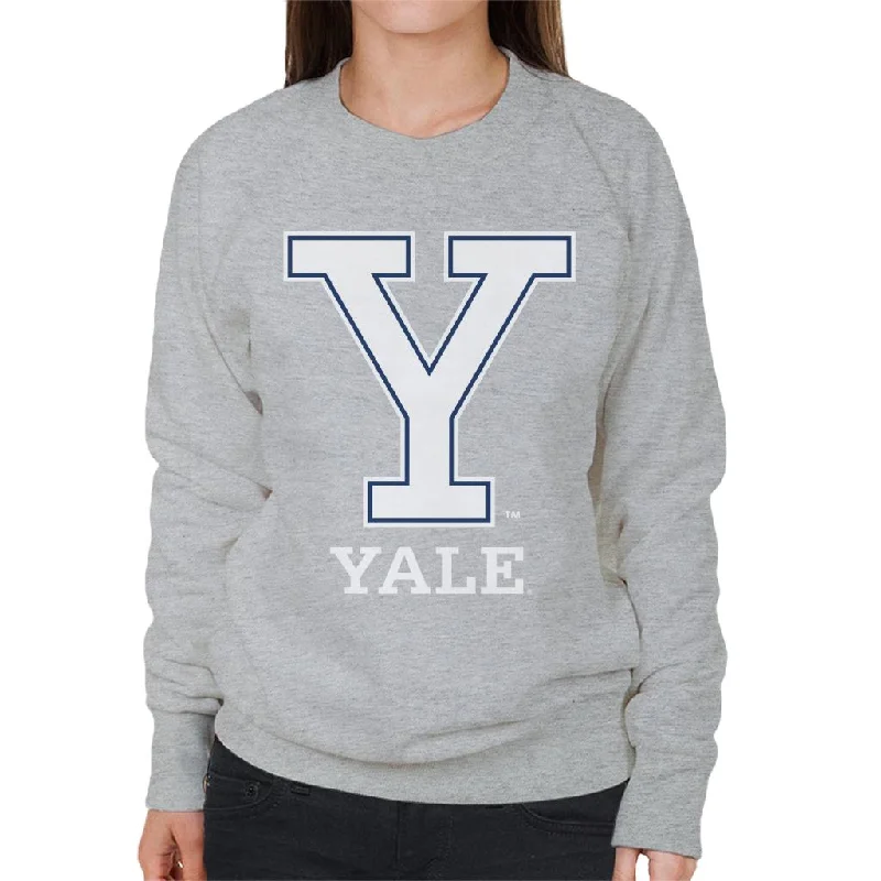 Yale University Classic Y Logo Women's Sweatshirt Hoodie with Print Artistic Unique