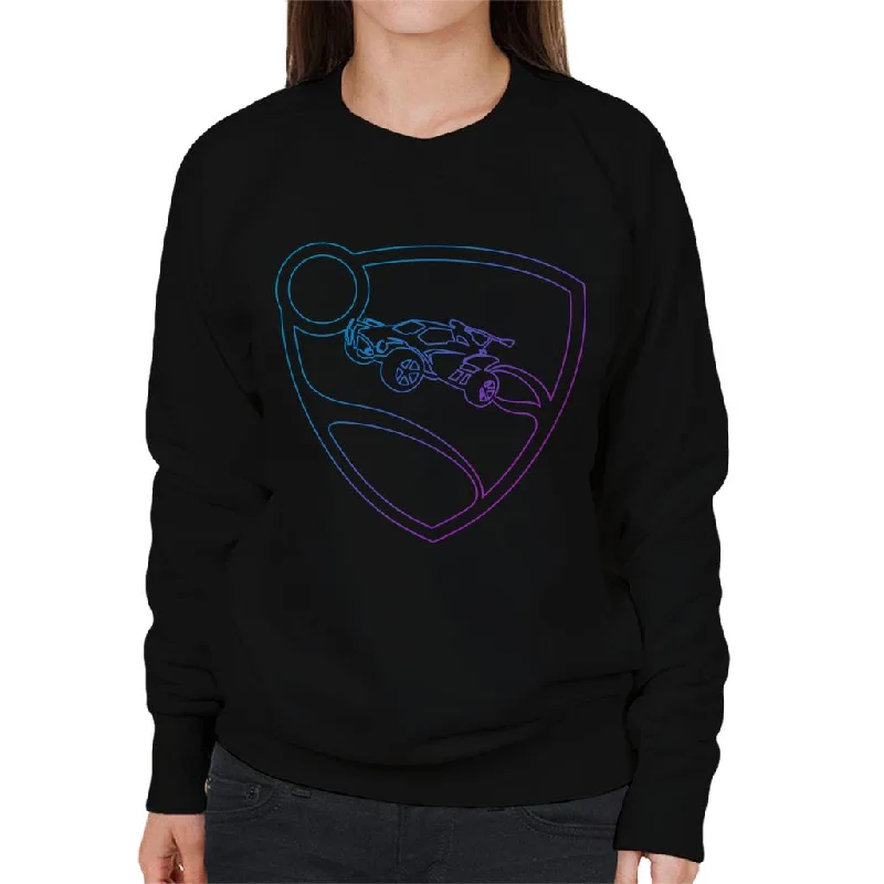 Rocket League Glowing Shield Logo Women's Sweatshirt Hoodie with Lining Warm Insulated