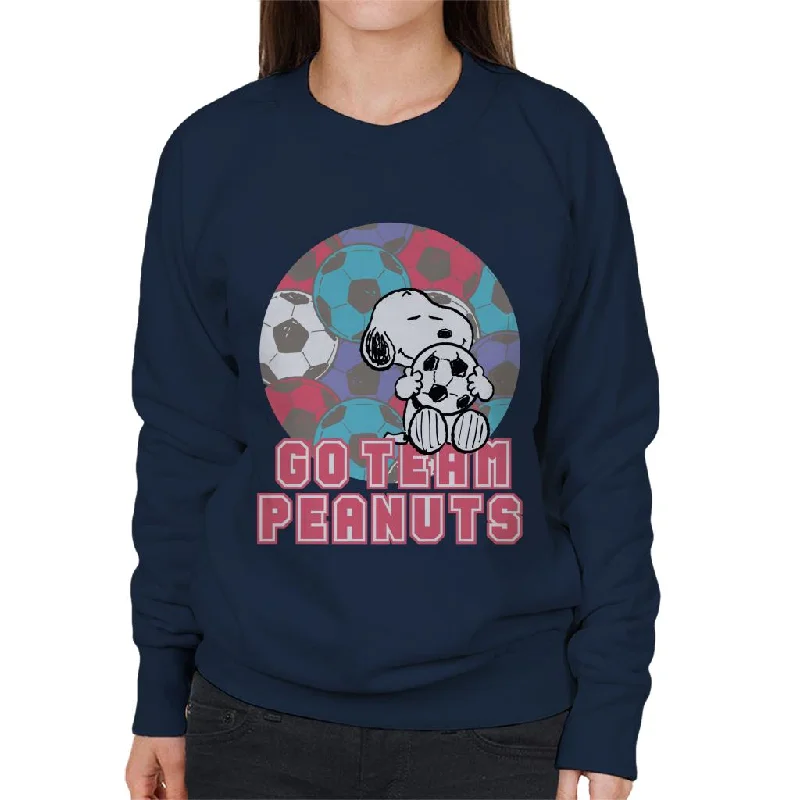 Peanuts Football Snoopy Go Team Peanuts Women's Sweatshirt Hoodie with Mesh Breathable Sporty Peanuts Football Snoopy Go Team Peanuts Women's Sweatshirt Hoodie with Mesh Breathable Sporty