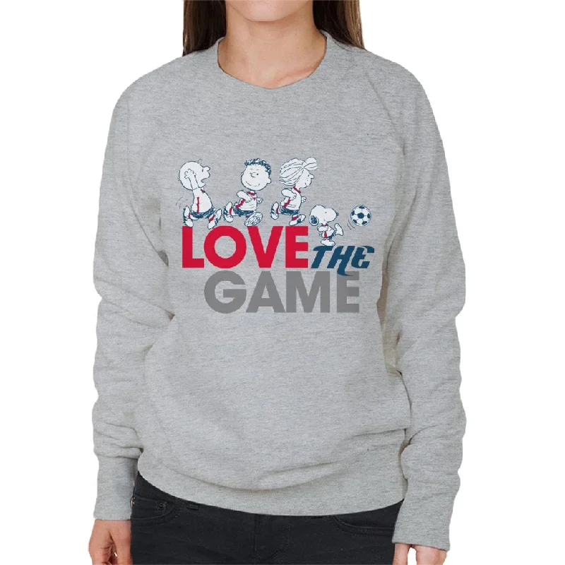 Peanuts Football Love The Game Women's Sweatshirt Graphic Hoodie Design Print