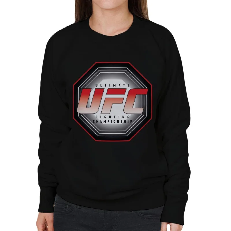 UFC Octagon Logo Women's Sweatshirt Hoodie with Fur Luxurious Winter