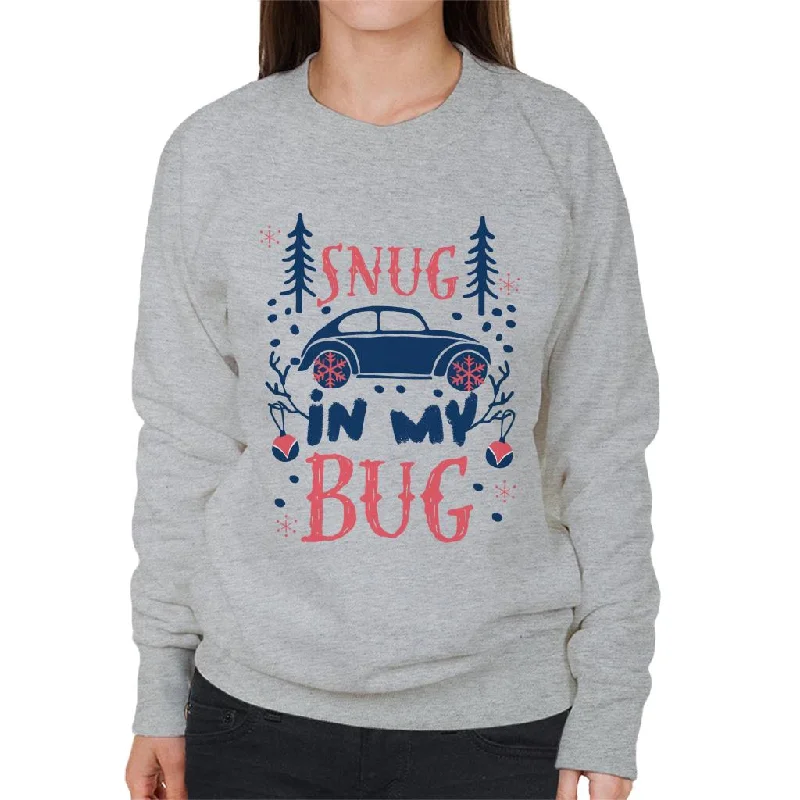 Volkswagen Christmas Snug In My Bug Women's Sweatshirt Hoodie with Lace Feminine Delicate