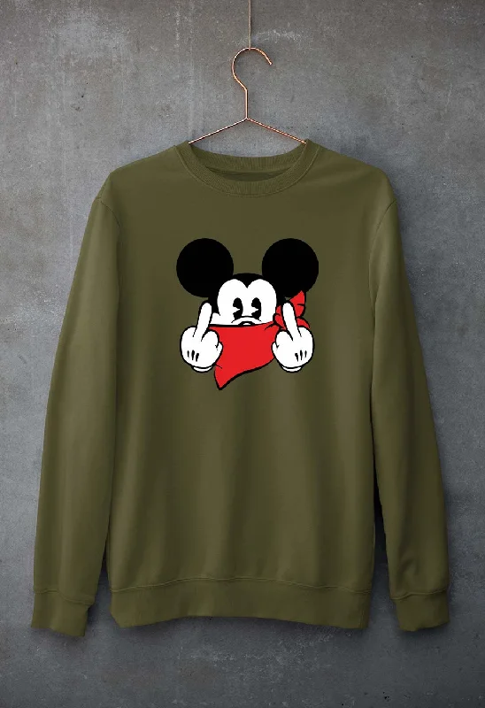 Mickey Mouse Fuck Unisex Sweatshirt for Men/Women Hoodie with Camouflage Military Edgy