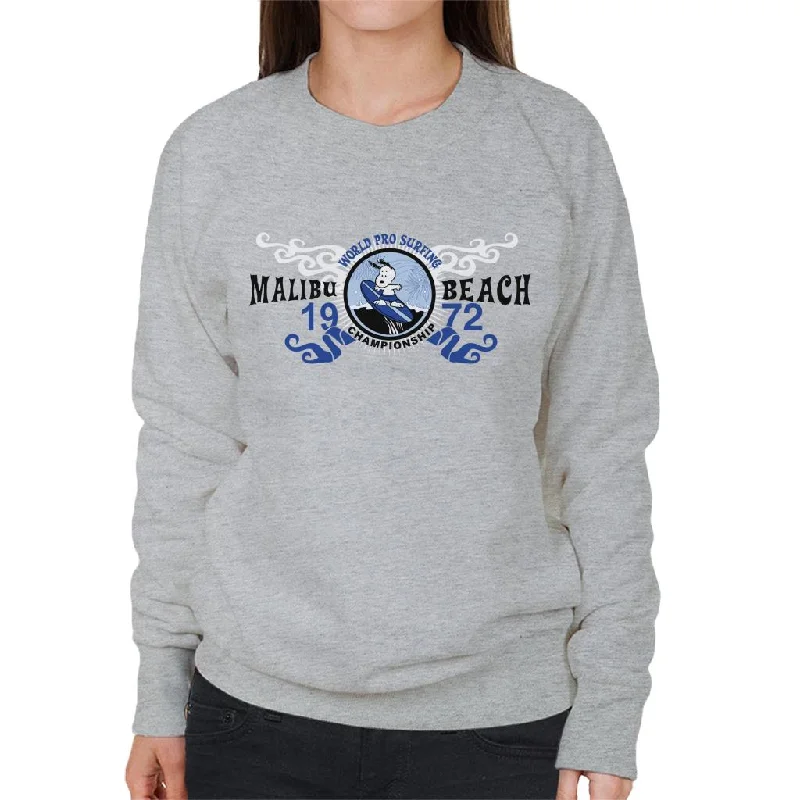 Peanuts Snoopy World Pro Surfing 1972 Women's Sweatshirt Hoodie Jacket Zipper Layering Peanuts Snoopy World Pro Surfing 1972 Women's Sweatshirt Hoodie Jacket Zipper Layering