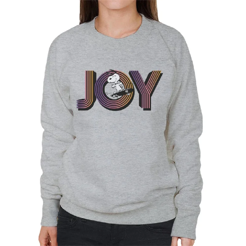 Peanuts Snoopy Skateboarding Joy Women's Sweatshirt Hoodie with Rolled Sleeves Casual Relaxed Peanuts Snoopy Skateboarding Joy Women's Sweatshirt Hoodie with Rolled Sleeves Casual Relaxed