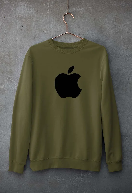 Apple Unisex Sweatshirt for Men/Women Hoodie with High Neck Warm Protective