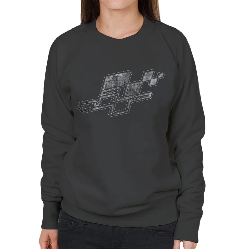 JT Racing Flag Logo Women's Sweatshirt Hoodie with Slit Hem Functional Movement