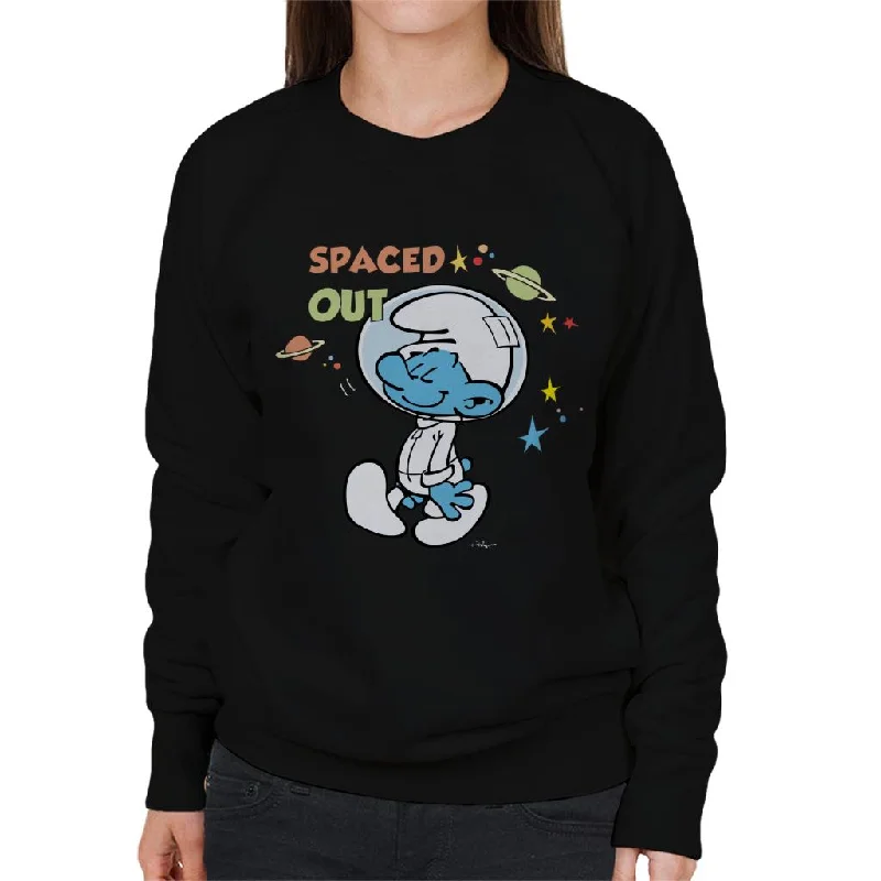 The Smurfs Spaced Out Women's Sweatshirt Hoodie with Elastic Waist Stretchable Comfortable