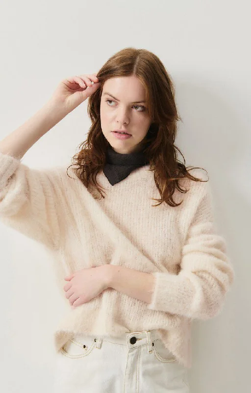 Bymi Jumper - Pearl Melange Zippered Buttoned Snapped