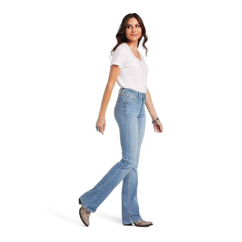 Ariat Women R.E.A.L High Rise Felicity Boot Cut Jean in Colorado Fashionable Raw Edge Jeans