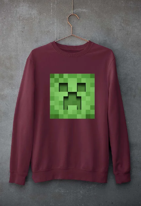 Minecraft Unisex Sweatshirt for Men/Women Hoodie with Distressed Vintage Worn