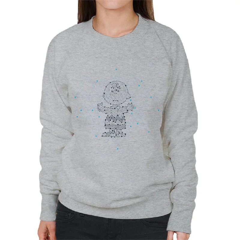 Peanuts Cosmic Charlie Brown Women's Sweatshirt Hoodie with Hem Fringe Bohemian Relaxed Peanuts Cosmic Charlie Brown Women's Sweatshirt Hoodie with Hem Fringe Bohemian Relaxed