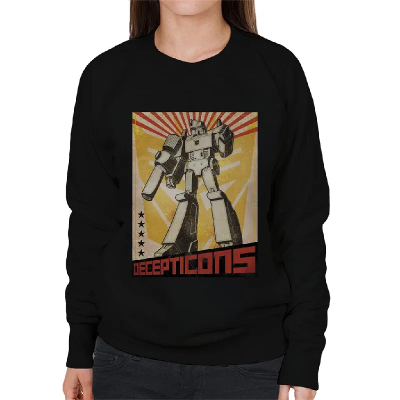 Transformers Decepticons Megatron Comic Women's Sweatshirt Hoodie with Sequins Glamorous Eye-catching