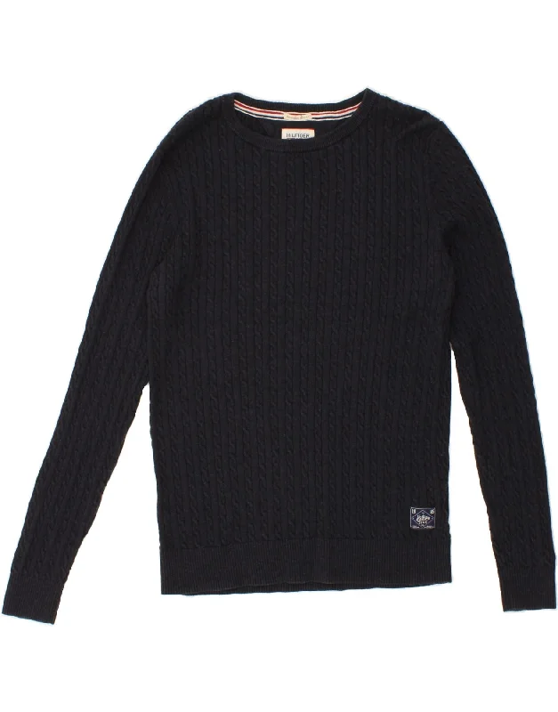 TOMMY HILFIGER Womens Crew Neck Jumper Sweater UK 14 Large Navy Blue Long Sweater Short Sweater Cropped Sweater TOMMY HILFIGER Womens Crew Neck Jumper Sweater UK 14 Large Navy Blue Long Sweater Short Sweater Cropped Sweater