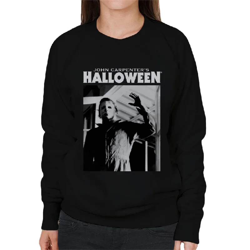 Halloween Michael Myers Enters Home Women's Sweatshirt Hoodie with Pattern Geometric Abstract