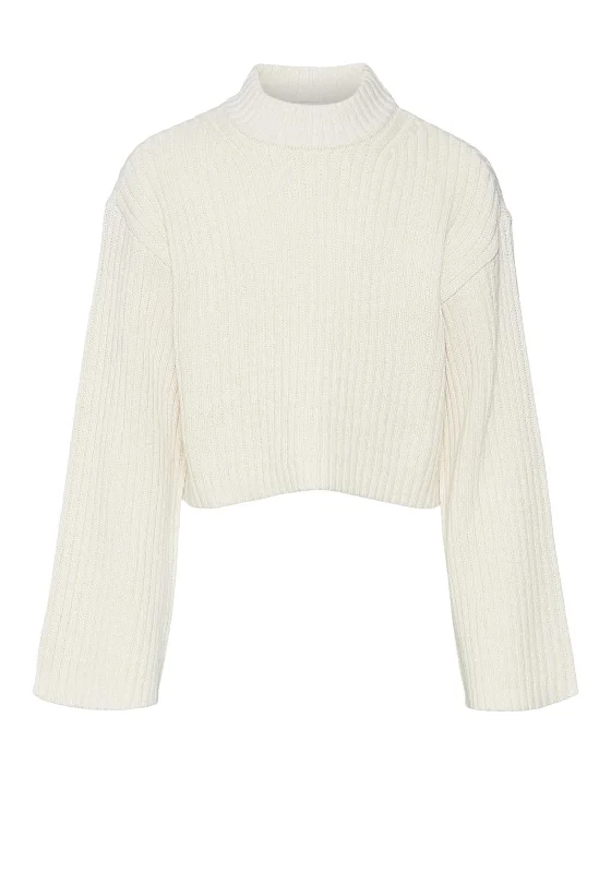 Vero Moda Girl Hilde Long Sleeve Knit Jumper, Birch Long Sweater Short Sweater Cropped Sweater