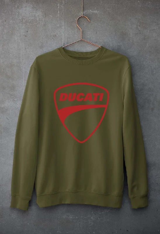 Ducati Unisex Sweatshirt for Men/Women Hoodie with Stripes Bold Sporty