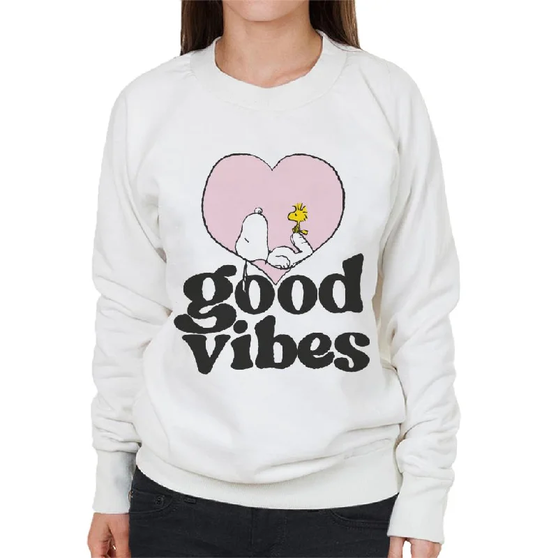 Peanuts Snoopy And Woodstock Good Vibes Women's Sweatshirt Hoodie with Turtle Neck Cozy Winter Peanuts Snoopy And Woodstock Good Vibes Women's Sweatshirt Hoodie with Turtle Neck Cozy Winter