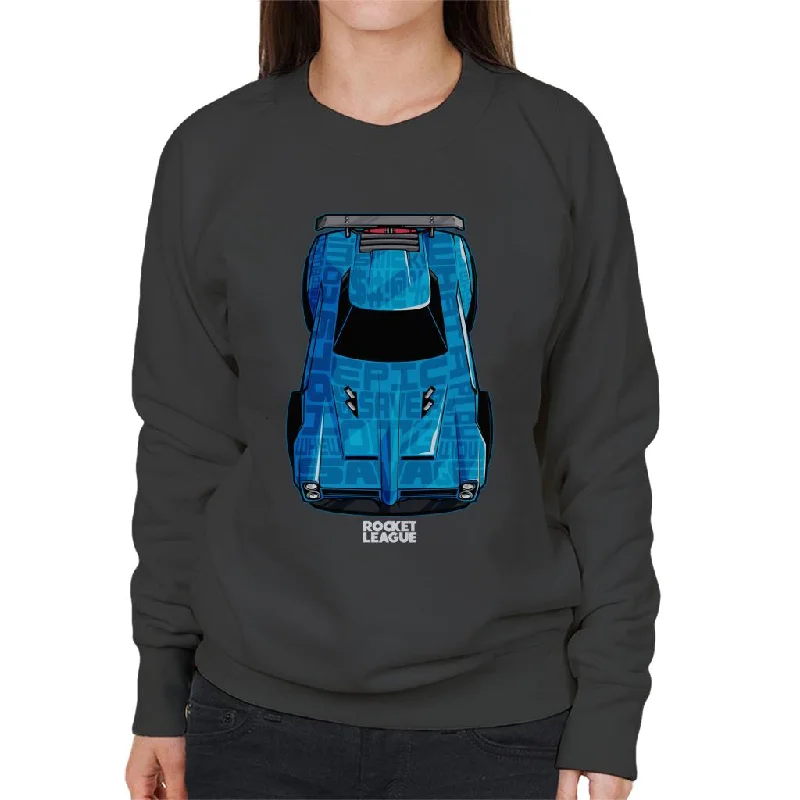 Rocket League Blue Dominus Women's Sweatshirt Hoodie with Mesh Breathable Sporty