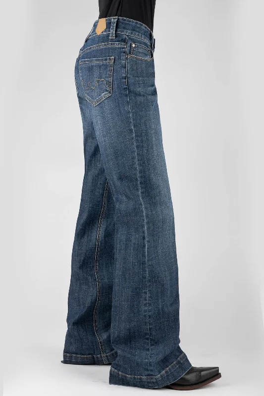 WOMENS CACTUS DESERT MOUTAIN SHILLOUTE BK JEANS Comfortable Flare Leg Jeans