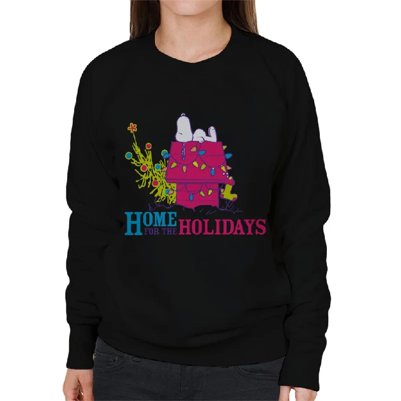 Peanuts Christmas Snoopy Pink Kennel Holidays Women's Sweatshirt Hoodie with Half-Zip Sporty Casual Peanuts Christmas Snoopy Pink Kennel Holidays Women's Sweatshirt Hoodie with Half-Zip Sporty Casual