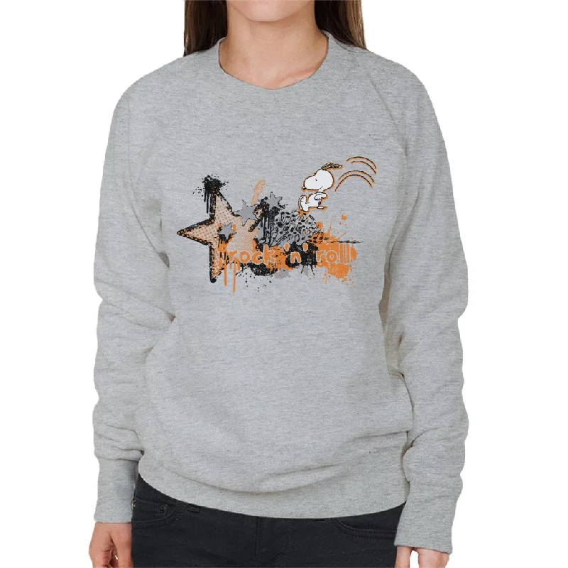 Peanuts Snoopy Rock N Roll Women's Sweatshirt Hoodie with Magnetic Closure Innovative Modern Peanuts Snoopy Rock N Roll Women's Sweatshirt Hoodie with Magnetic Closure Innovative Modern