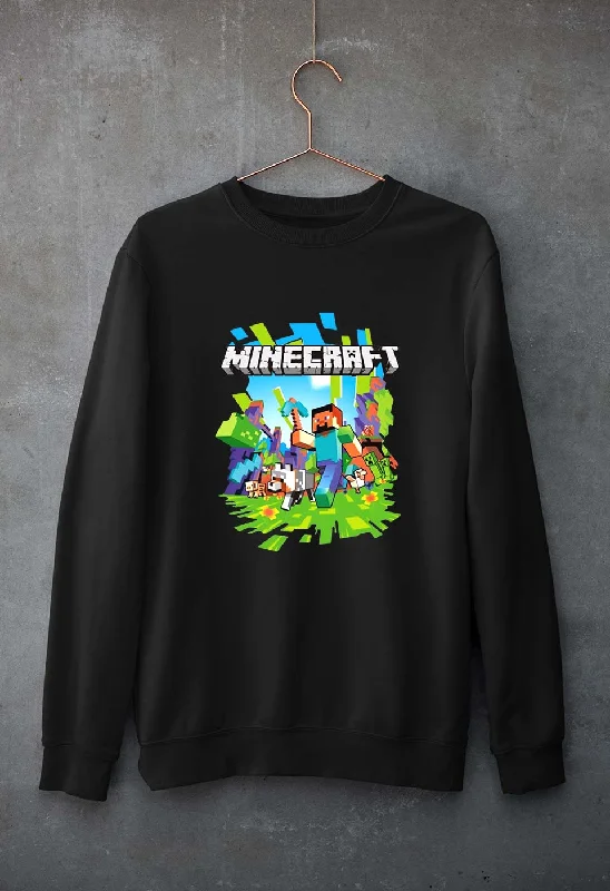 Minecraft Unisex Sweatshirt for Men/Women Hoodie with Mock Neck Collared Structured