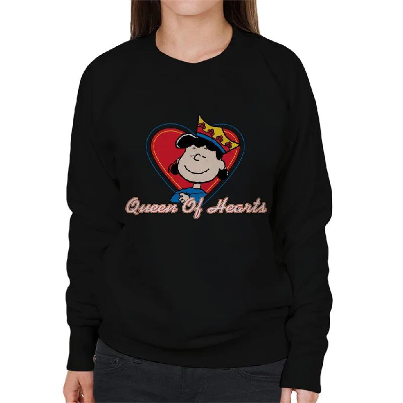 Peanuts Lucy Van Pelt Queen Of Hearts Women's Sweatshirt Hoodie with Cuffed Sleeves Snug Secure Peanuts Lucy Van Pelt Queen Of Hearts Women's Sweatshirt Hoodie with Cuffed Sleeves Snug Secure