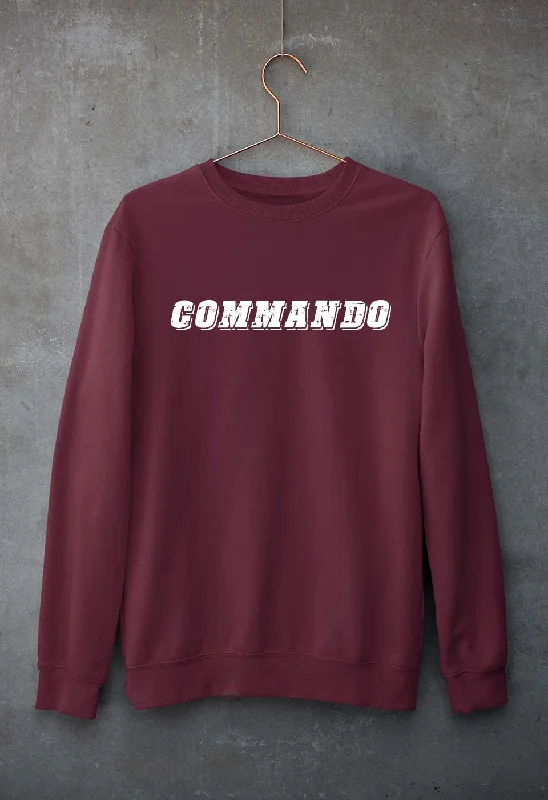 Commando Unisex Sweatshirt for Men/Women Hoodie with Hem Detail Decorative Unique