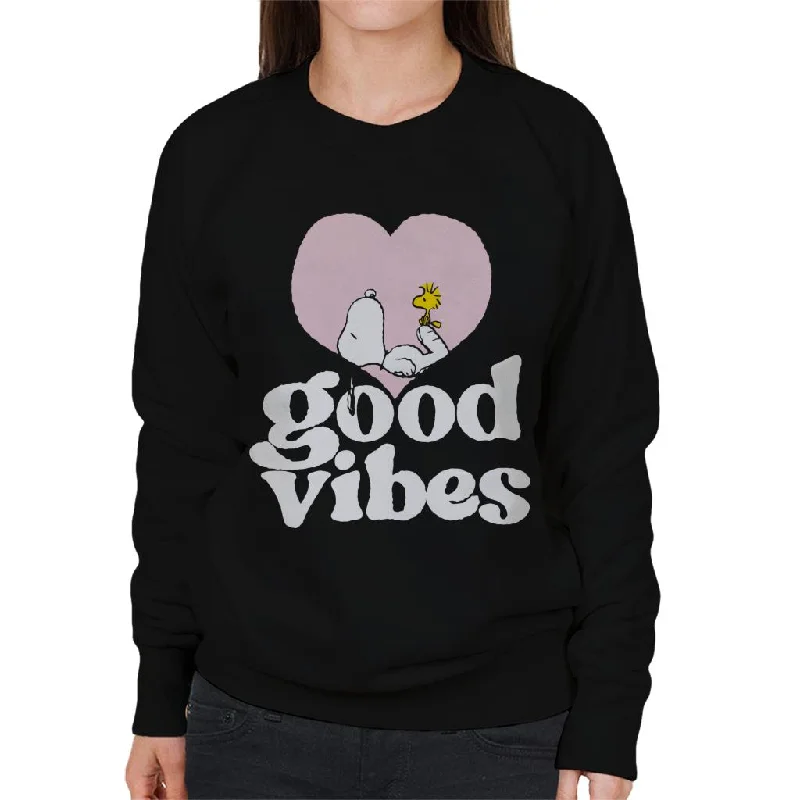 Peanuts Snoopy And Woodstock Love Heart Good Vibes Women's Sweatshirt Hoodie with Double Zipper Versatile Adjustable Peanuts Snoopy And Woodstock Love Heart Good Vibes Women's Sweatshirt Hoodie with Double Zipper Versatile Adjustable