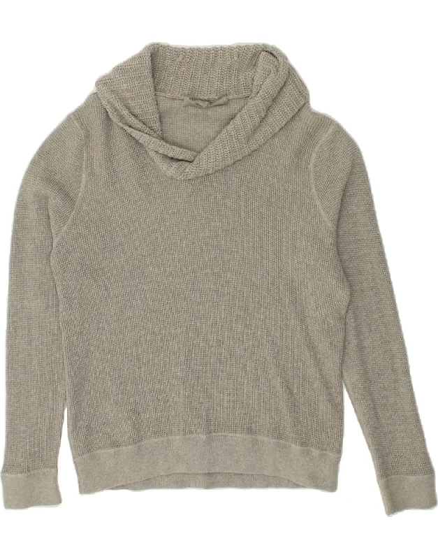 MICHAEL KORS Mens Shawl Neck Jumper Sweater UK 18 XL Grey Cotton Houndstooth Herringbone Solid MICHAEL KORS Mens Shawl Neck Jumper Sweater UK 18 XL Grey Cotton Houndstooth Herringbone Solid
