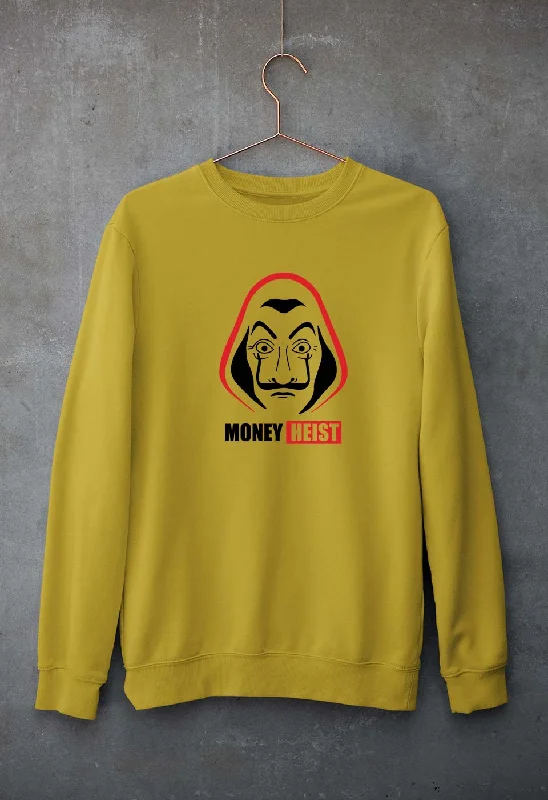 Money Heist Unisex Sweatshirt for Men/Women Hoodie with Puffed Sleeves Voluminous Trendy