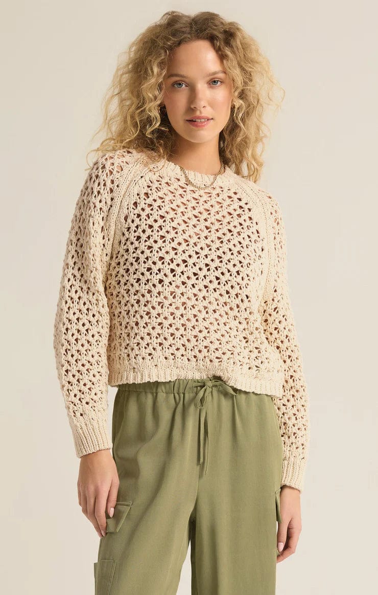 Cassian Open Knit Sweater Tailored Straight A-Line